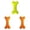 Green 1 Pack & Orange 2 Packs, variant on Durable Chew For Aggressive Chewers Interactive Squeaky Sound Teething Puppy Teeth Cleaning Rubber Bone