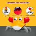 thumbnail image 3 of Juguete para Gatear para niño: cangrejos para Gatear con música y Luces, Juguetes interactivos para niño, Cangrejo electrónico para Mascotas, Juguete para Gatear para niños,niños (Naranja), 3 of 5