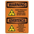 thumbnail image 1 of SignMission OS-WS-A-1218-L-12786 12 x 18 in. OSHA Warning Sign - Radio Frequency Radiation Hazard Area, 1 of 1