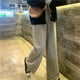 thumbnail image 5 of Qarigey Pantalones Mujer Pantalón Largo Pierna Ancha Pantalón Casual Mujer Cintura Alta Prendas para la parte inferior del cuerpo Albaricoque S, 5 of 8