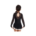 thumbnail image 3 of Alvivi Kids Girls Long Sleeve Figure Ice Skating Dress Gym Leotard Ballet Tutu Dancewear, 3 of 7