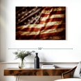 thumbnail image 3 of Elephant Stock Textured American Flag Wall Art - Horizontal Canvas Wall Art - Living Room Wall Decor - Flags Canvas - Brown And Red Decor - 39" x 26", 3 of 8