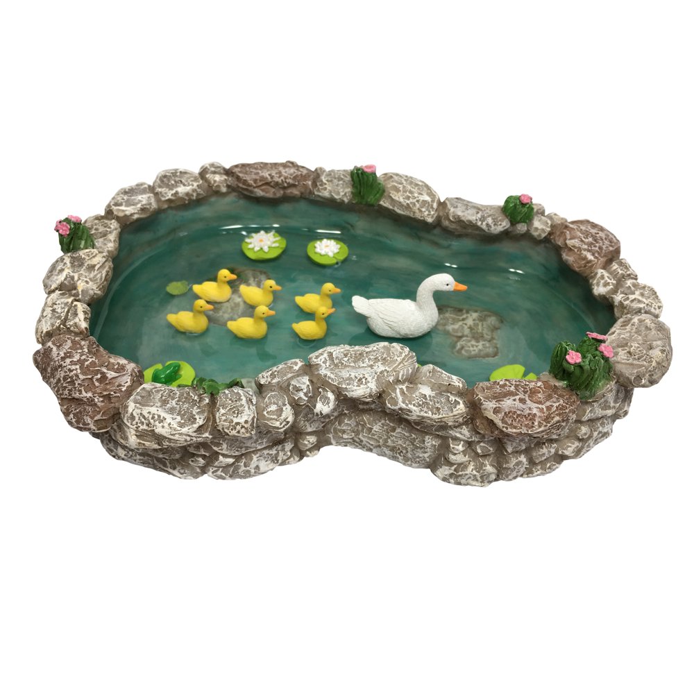 Duck Pond Mother and Ducklings! A Miniature Duck Pond for a Miniature