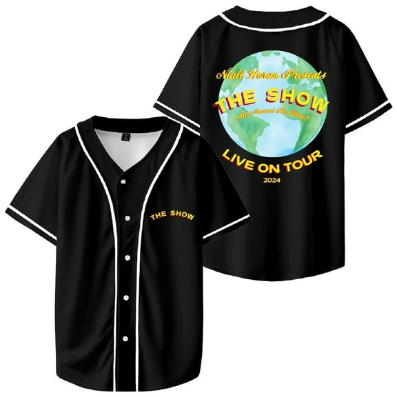 Niall Horan The Show World Tour Baseball Jersey Short Sleeve Shirts Women Men Streetwear Tee