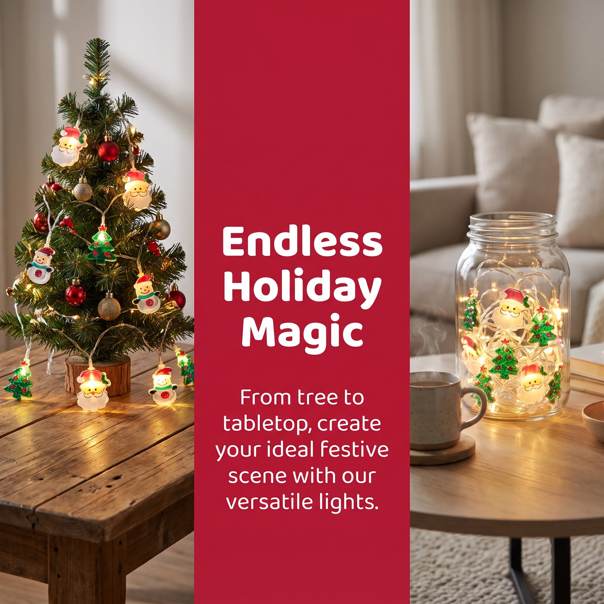 Unique Bargains Fairy Lights for Decor and Festive 6.6 ft Multicolor Battery Operated