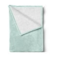 thumbnail image 2 of Mint Soft Flannel Fleece Throw Blanket, Wavy Pastel Stripes Uneven Lines Abstract White Bards Horizontal Winding Design, Cozy Plush for Indoor and Outdoor Use, 50" x 70", Almond Green, by Ambesonne, 2 of 5