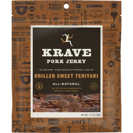 Krave, Pork Jerky Sweet Grilled Teriyaki, 2.7 Oz