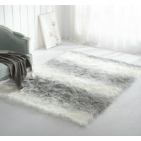 Faux Fur Rugs Product Image Mainstays Ombre Faux Fur Rug Multiple Colors And Sizes