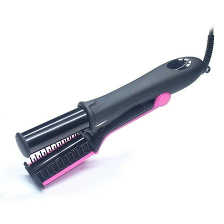 2 in 1 Professional Hair Iron & Curler,LCD Display With 360° Rotating Cord,Ceramic Plates,13 Heat Settings,Home Use