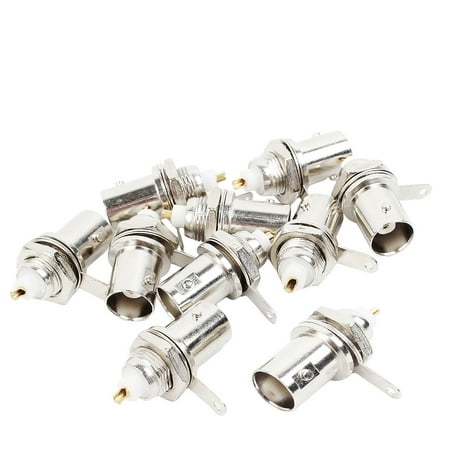 Threaded Bulkhead - 10 x BNC Female Jack Bulkhead Threaded Socket Adapter RF Connector