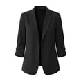 thumbnail image 6 of jehdhy Womens Lapel 3/4 Sleeve Blazers Fashion Casual Solid Color Lightweight Business Casual Work Suit Jacket Coat with Pockets, 6 of 8