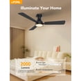 thumbnail image 4 of Ventilador de techo OPONL de 42 pulgadas negro con luz y control remoto, 4 of 9
