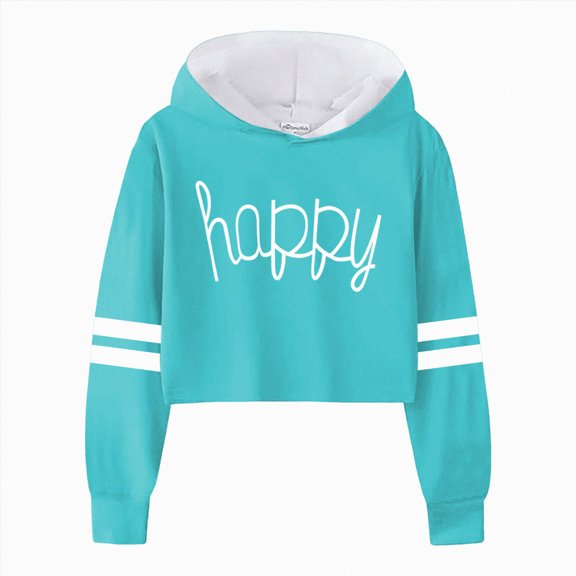 Gubotare Hoodies for Girls Long Sleeve Fashion Sweatshirts Casual Cute Funny Oversized Pullover Top Kids Clothes (Sky Blue, 3-4 Years)