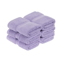Superior 800 GSM Egyptian Cotton Heavyweight Face Towel Set of 6, Purple