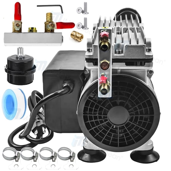 iMeshbean 550W 3/4HP Pond Aerator Pump 5.76 CFM Rocking Piston Pond Aerator Lake Air Pump Aerator