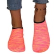 thumbnail image 5 of HTHLVMD Lightweight Swim Socks, Women Pool Water Footwear, Quick-Dry Water Shoes, Striped Barefoot Aqua Socks, Water Shoes for Women Men Slip-Resistant Beach Swim Boating Surf Shoes, Pink 8.5, 5 of 5