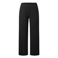 thumbnail image 5 of oqasdz Womens Leggings Lightweight Straight Leg High Waisted Casual Pants with Pockets Loose Yoga Pants S, 5 of 7