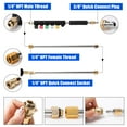 thumbnail image 2 of Pressure Washer Extension Wand Upgrade, 9-Pack Power Washer Lance with 6 Spray Nozzle Tips, 30° & 90° Curved Rods, 1/4" Quick Connect, 4000 PSI, 2 of 8