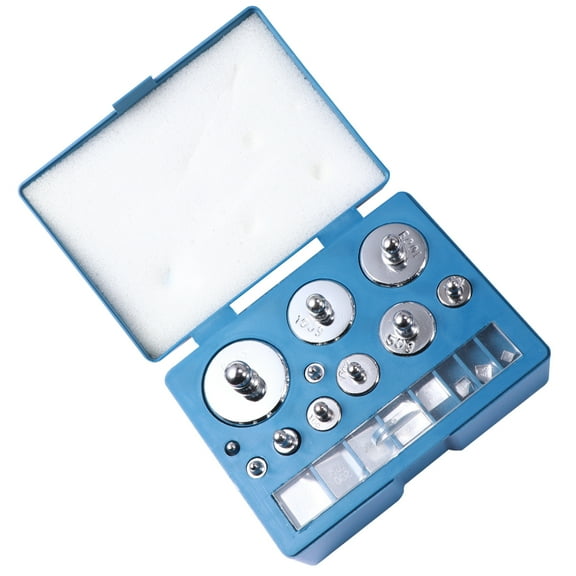 500 Grams Plating Steel Calibration Scale Weight Kit Calibration Weights with Tweezers for Scale - 10mg-200g