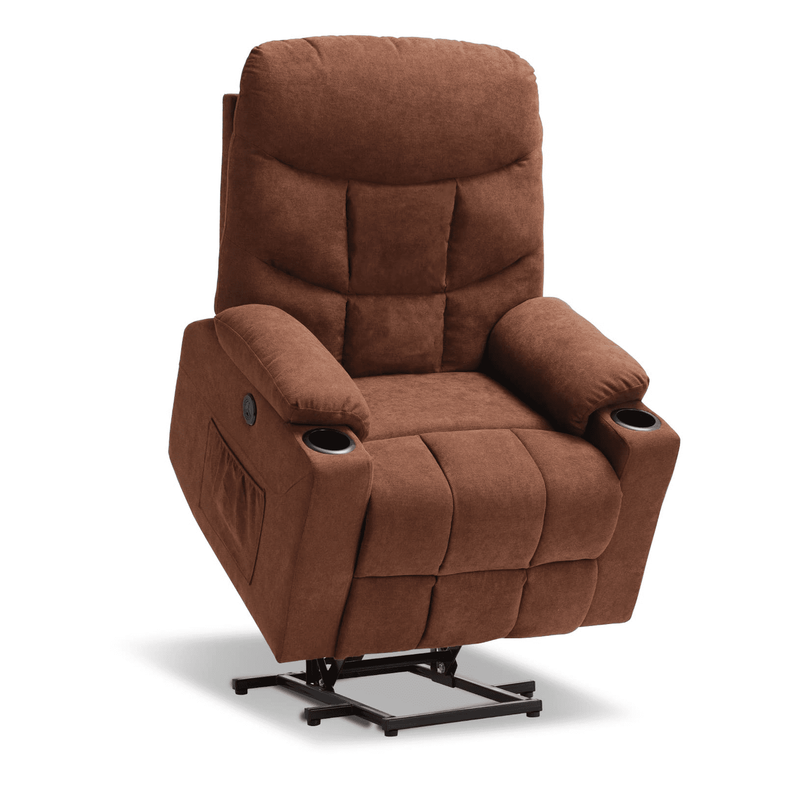 IPKIG Power Lift Recliner Chair for Elderly with Massage and Heat, Linen Fabric Electric