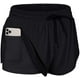 thumbnail image 1 of Pantalones cortos atléticos para correr con cordón en la cintura para mujer con forro bolsillo interior grande negro Jormftte HMHZ843-18, 1 of 6