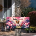 thumbnail image 3 of Hello Valentine’s Day Dachshund Flower Crown Romantic Pink Floral Landscape Wood Sign Wiener Dog Lover Gifts Idea Hanging Wall Home Decor - 00031, 3 of 5