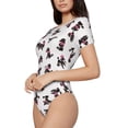 thumbnail image 2 of Naloa Poodle Dog Women's Short-Sleeved Onesie, One-Piece Swimsuit for Parties, dates, clubs - XX-Large, 2 of 9