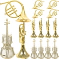 thumbnail image 1 of 15pcs Miniature Musical Instrument Christmas Tree Ornament Xmas Wreath Accessory, 1 of 8