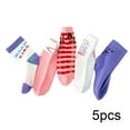 thumbnail image 3 of Esaierr 1-12 Years Toddler Kids 5 Pairs Dinosaur Socks for Girls Boys,Cartoon Students Mid-Calf Socks,Baby Cotton Socks, 3 of 9
