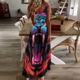 thumbnail image 3 of Tiger Animal Graffiti Design Sleeveless Dress Woman Fashion Long Dresses Women's Summer Suit Dress 2025, 3 of 7