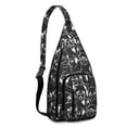 thumbnail image 1 of Bone Design Sling Backpack - Fun Dog Lover Gift, Fashionable Crossbody Pack with Multiple Pockets, 1 of 4