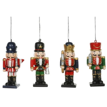 Regal Holiday Nutcrackers Christmas Ornaments Set of 4 Resin