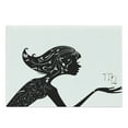 thumbnail image 1 of Zodiac Virgo Cutting Board, Beauty of Horoscope Themed Leafy Ornamental Girl Fantasy Fashion, Decorative Tempered Glass Cutting and Serving Board, in 3 Sizes, by Ambesonne, 1 of 2