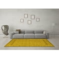 thumbnail image 3 of Ahgly Company Indoor Round Oriental Yellow Traditional Area Rugs, 3' Round, 3 of 4