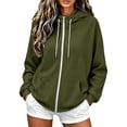 thumbnail image 3 of Trendy Women's Oversized Hoddies Pullover Zip UpCasual Long Sleeve Oversized Hooded Sweatshirts Hoodie Jackets With Pockets, 3 of 9