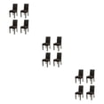 thumbnail image 1 of Funda de silla Bearachild gruesa de felpa moderna negra 4 Uds, 1 of 6
