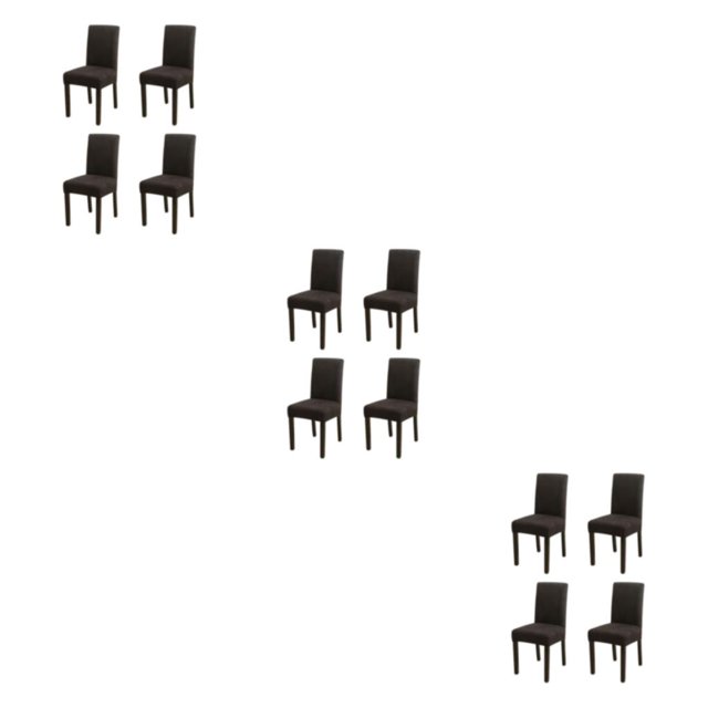 Wweixi 4pack/lot Stylish Chair Covers For Dining - Transform Dining Room With Ease Durable Cover For Dining black 3Set