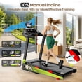 thumbnail image 5 of 3.75HP Folding Treadmill for home W/Speaker, Dual Control Modes: Console & App Control, large Display Screen,105 Programs, 9MPH, 300LBS, Walking Running Exercise treadmill, 5 of 11