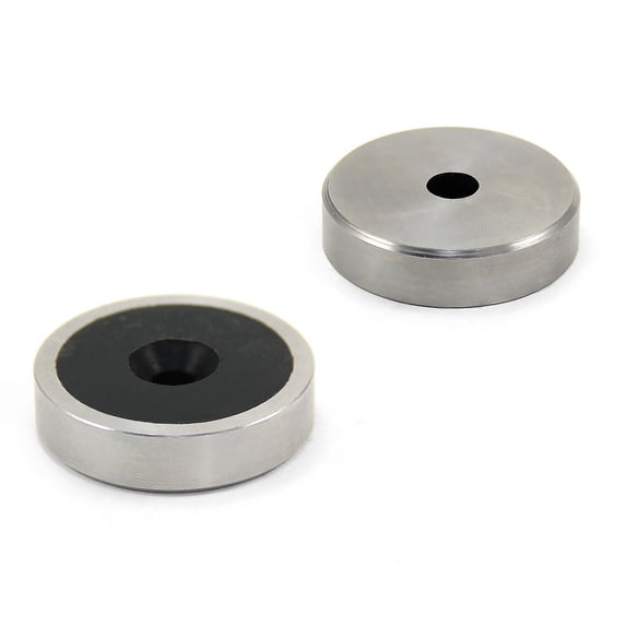 N42 Neodymium Stainless Steel & Rubber Coated Pot Magnet - 32mm dia - 76.51lbs Pull (Pack of 1)