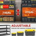 thumbnail image 7 of REIBII 60"W Garage Shelving Loads 2500LBS Storage Shelves Heavy Duty Shelving Units Adjustable 4-Tier Metal Shelving for Storage Rack Industrial Utility Shelf 60"W*60"H*24"D, 7 of 7