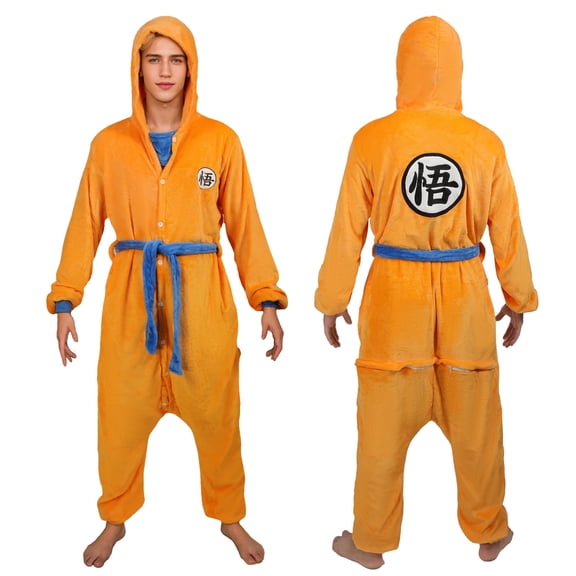 GOBWCOT Anime Onesie for Adults Hooded One-Piece Pajamas for Halloween Christmas Costume Cosplay Outfit