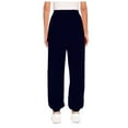 thumbnail image 3 of Clearance Womens Pants Petite Sports Solid Color Trousers Jogging Sweatpants Jogger Pants, 3 of 7