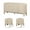 Beige, variant on Mid Century Dresser and Nightstand Sets for Bedroom, 3 Pcs Bedroom Set，Night Stand Set of 2, Modern Dresser with Curved Profile Design, Wooden Chest of Drawers Storage Cabinet Set