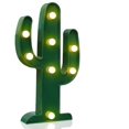 thumbnail image 1 of Señal de luz de ojo de caballo de cactus, luz LED blanca cálida verde tropical - Sala de estar, dormitorio, mesa y pared, decoraciones navideñas para niños y adultos - Batter, 1 of 5