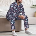 thumbnail image 6 of KLL Watercolor Marine Animals Sleepwear Mens Flannel Pajamas,Long Cotton Pj Set, 6 of 7