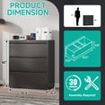 thumbnail image 3 of TOPASS Lateral File Cabinet with Lock, 3 Drawer Lateral Filing Cabinet for Office Home, Locking Metal Steel Wide File Cabinet for Hanging Files , Easy Assemble Black, 3 of 5