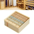 thumbnail image 6 of Foldable Storage Cubes Drawer Underwear Organizer Dividers， under Cabinet Organizer 20-Cell Fabric Storage Boxes for Lingerie,Socks,Ties, 6 of 7