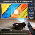 thumbnail image 5 of [Built-in Apps & 2026 Upgraded] Mini Projector with Wifi and Bluetooth Portable,Native 1080P 4K Support Auto Keystone Movie Projector Compatible with TV Stick/HDMI/USB, 360° for Bedroom, Outdoor Use, 5 of 5