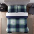 thumbnail image 2 of Serta Simply Clean Scott Plaid 7-Piece Bedding Set, King, 2 of 4
