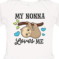 thumbnail image 4 of Inktastic My Nonna Loves Me with Sloth and Hearts Boys or Girls Long Sleeve Baby Bodysuit, 4 of 5